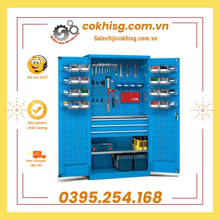 Tủ đựng dụng cụ vật tư công nghiệp trong kho xưởng